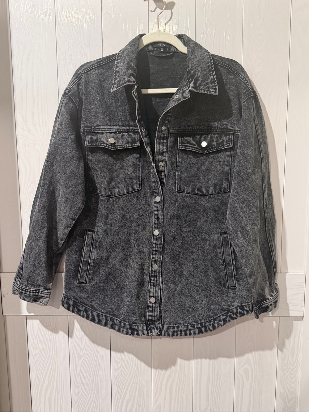 iris Black Washed Denim Jacket